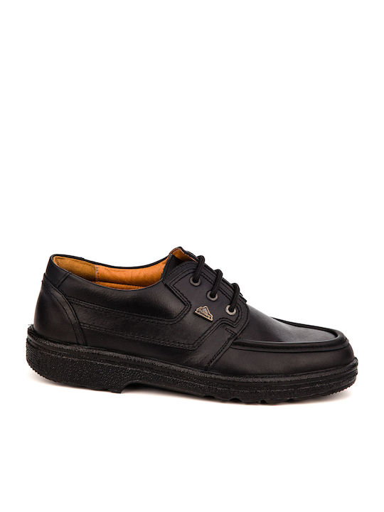 Boxer Δερμάτινα Ανδρικά Casual Παπούτσια Ανατομικά Μαύρα – 01532-18-111