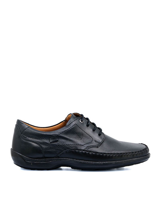 Boxer Δερμάτινα Ανδρικά Casual Παπούτσια Μαύρα – 15362-15-011
