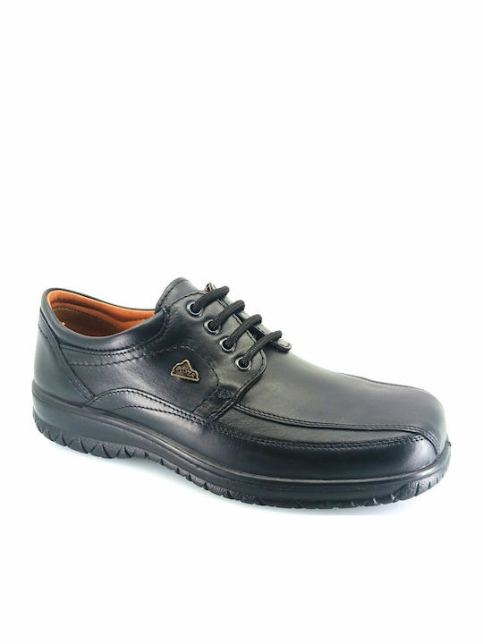 Boxer Δερμάτινα Ανδρικά Casual Παπούτσια Μαύρα – 14748-15-011