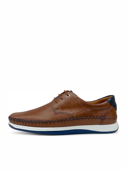 Boxer Δερμάτινα Ανδρικά Casual Παπούτσια Καφέ – 24007-15-019